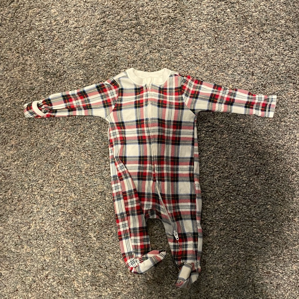 Old Navy Tartan Christmas Pajamas - 0-3 months